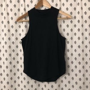 Madewell mock neck shirt tail tank